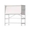 Porta-revistas Bauhaus prateleira branca com porta basculante armário lateral de sofá para sala de estar armário de armazenamento de chão multicamadas quarto ins