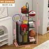 Cesta de Almacenamiento para Esterillas de Yoga, Estante de Almacenamiento para Equipos Deportivos y de Fitness en Casa, Estante de Almacenamiento Doméstico para Rellenar Espacios para Bádminton y Baloncesto