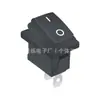 Interruptor Impermeable Negro de 2 Pines Kcd1 Pin de Cobre Contacto Plateado Engrosado Interruptor de Barco de 2 Pines y 2 Velocidades 15*21mm