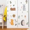 Nuevo FX7536 lindo conejo zorro erizo habitación infantil guardería hogar armario decoración de pared pegatinas de pared