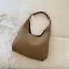 Bolsa tote de cor sólida para o dia a dia, bolsa de grande capacidade para mulheres, nova coleção outono 2026, design estiloso e descontraído, bolsa de ombro única