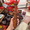 Madera de Azufaifo Thunderstruck Espada Tianshi de Doble Cara Pieza de Empuñadura de Espada Dragón Tigre de Madera de Azufaifo Espada de Siete Estrellas Montaña Dragón Tigre Tianshi Espada de Siete Estrellas