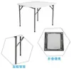 Mesa de Ocio Portátil de Cuatro Esquinas para Patio, Mesa Plegable Cuadrada de Plástico, Mesa Plegable con Tablero de 87*87cm