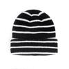 Chapéu de Lã Listrado Estilo Japonês Circunferência da Cabeça Grande Chapéu Tricotado Quente Feminino Outono e Inverno Chapéu Frio Masculino Chapéu Pulôver Casual Versátil