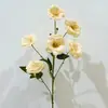 Gardenia seis cabeças Eustoma pastoral casamento guia de caminho arranjo de flores flor de seda auditório de casamento parede de fundo paisagismo flores artificiais
