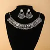 Conjunto de Collar y Aretes Exóticos de Venta Cruzada Europea y Americana, Estilo Étnico Retro, Joyería Exagerada Moderna y Única