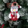 Nuevos artículos decorativos transfronterizos navideños para personas mayores, muñeco de nieve, alce pequeño colgante, accesorios para árbol de Navidad de tela pequeños