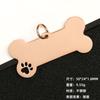 Venta al por mayor transfronteriza Colgante de placa de identificación para perro de acero inoxidable con láser Etiqueta con nombre para gato y perro Colgante Etiqueta para mascota Etiqueta anti-pérdida