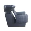 Cama Especial para Lavado de Cabello de Salón de Belleza Transfronteriza, Silla de Lavado Negra Sencilla Semi-Reclinable para Salones de Belleza, Fabricante Comercial al por Mayor