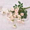 5 peonías pequeñas, rosas de té ramificadas, flores artificiales de seda, decoración del hogar, camelia transfronteriza.