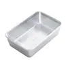 Caja Rectangular Gruesa de Acero Inoxidable 304 para Exhibición Comercial, Conservación de Frescura, Picnic al Aire Libre, Bandeja para Toallas Multiusos