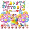 Decoração de festa temática squishy mais vendida da Amazon em estoque, incluindo faixas, bandeiras e conjuntos de balões