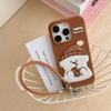 Bordado de dibujos animados perro pequeño blanco para funda de teléfono Apple 16promax iPhone15 lindo 14 portátil 13 otoño e invierno