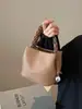 Bolsos para Mujer 2026 Verano Nuevo Estilo Bolso Cubo Tejido a Mano Moderno Bolso de Hombro Sencillo Bolso Cruzado