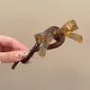 Elegante Pinza para el Cabello para Mujer, Pinza Retorcida de Alta Gama para la Parte Posterior de la Cabeza, Pasador Floral, Accesorio para el Cabello, Pinza de Pato, Pasador
