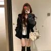 Cárdigan rosa con un diseño elegante, top de manga larga para mujer, chaqueta sudadera fina de otoño con capucha y cremallera, estilo coreano, holgada y relajada