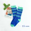 Z207 Calcetines para Niños Venta al Mayoreo Solo un Calcetín Infantil Trendy Primavera y Otoño Calcetines de Media Caña Rayados de Doble Aguja Algodón Calcetines para Niños y Niñas