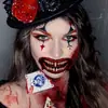 Halloween boca tatuagem adesivos novo comércio exterior em estoque cross-border adesivos de feridas festa horror decoração facial labial