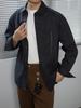 Camisa bordada Nengmeng de doble bolsillo con diseño de línea Ming para hombre, primavera y otoño, holgada, de manga larga, chaqueta casual para hombre