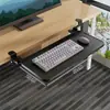 Bandeja para Teclado Debajo del Escritorio Sin Taladro Tablero de Extensión de Escritorio de Oficina Cajón de Almacenamiento para Ratón de Computadora Carril Deslizante Soporte de Clip