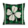 Calle Amazonas. Funda de Cojín Personalizada de Trébol de Cuatro Hojas para el Día de San Patricio con Diseño de Planta Verde para Sofá, Suave y Personalizable