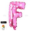 Pequeno balão alfanumérico de filme de alumínio rosa de 16 polegadas Festa de Aniversário casamento layout de casamento balão de folha de alumínio