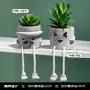 Estilo Ins Escandinavo Boneca Pendurada Planta Verde Falsa Enfeites Decorativos Criativos Mesa de Escritório Suculenta Artificial Pequenas Plantas em Vasos