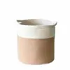 Corda de algodão trançada, vaso de flores de algodão e linho, chão e cesta de flores para ambientes internos, decoração moderna para casa, cesta de armazenamento, cesta de flores de algodão e linho 30cm