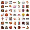 50 peças basquete esportes papelaria infantil Copo d'água Caderno bagagem à prova d'água adesivos personalizados grafite atacado