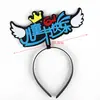 Festa de Aniversário Chapéu de Bolo Estilo Igual Coelho Cenoura com Luz Decoração de Bolo Chapéu de Faixa de Cabelo Cartoon Luminoso