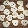Botões de Frutas Naturais Puros em Formato de Coração para Camisas, Cardigans, Roupas Infantis, Decorações Artesanais DIY, Botões de Formato Irregular