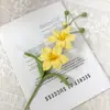 Pieza de Decoración para el Hogar de Orquídea Marciana Tejida Puramente a Mano, Flor Artificial Crochetada, Regalo de Cumpleaños Tejido con Hilo, Flor de Recuerdo