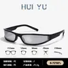 Gafas de Sol Y2K Estilo Futuro Transfronterizas Montura Estrecha Moda Protección Solar para Hombres y Mujeres Personalidad Anti-UV Gafas de Sol Chica Picante del Milenio