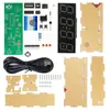 Kit de Relógio Digital de Sete Cores Microcontrolador Relógio Despertador com Temperatura de Cor Placa de Circuito para Prática de Soldagem Produção Eletrônica DIY