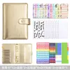 Caderno A6 de Folhas Soltas Mais Vendido no Exterior, Logo Personalizável, Capa Destacável de Folhas Soltas, Planejador de Orçamento em Dinheiro de Couro PU
