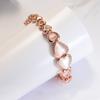 Pulsera pequeña de ojo de gato al por mayor para mujer, pulsera sencilla de oro rosa, textura casual, exclusiva transfronteriza