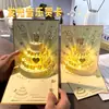 Tarjeta de felicitación Amazon Creative de alta gama, tarjeta de cumpleaños emergente 3D, tarjeta con estampado en caliente, música y luces, souvenir con polvo dorado
