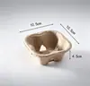 Porta-copos descartáveis de polpa de papel para milk tea e café, disponíveis em estoque do fabricante, porta-copos biodegradáveis de polpa de papel, embalagens para bebidas para viagem