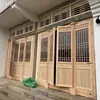 Puertas y ventanas de estilo antiguo chino de talla de madera de Dongyang, puertas y ventanas de celosía de madera maciza, puertas de madera de templo, celosías de ventana de flores, mamparas, puertas de madera tallada