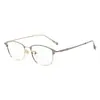 1236 Óculos de Grau Sem Aro Ultra Leves de Titânio Puro para Mulheres, Podem Ser Personalizados com Lentes de Grau, Aparência Natural, Armação Grande, Faz o Rosto Parecer Menor, Armação de Sobrancelha