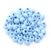 Plástico Acrílico Contas Redondas Contas de Cor Sólida Contas com Furo Grande Cor de Primavera Pulseira DIY Furo Reto Contas Soltas Acessórios de Miçangas