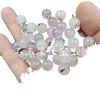 Ágata de flor negra hielo cuentas redondas jade cuentas sueltas calcedonia blanca 8mm pulsera accesorios para collar cuentas hechas a mano
