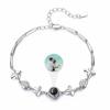 Pulseira de projeção de trevo de quatro folhas banhada a cobre 100 idiomas transfronteiriça Eu te amo pulseira de moda personalização de imagem