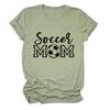 Soccer mom europea y americana cuello redondo casual suelta manga corta para mujer comercio exterior de eBay en stock talla grande cómoda camiseta