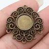Interior 12mm fondo redondo colgante DIY accesorios vintage al por mayor 3.8g