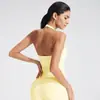 Sujetador Deportivo Cruzado Estilo Halter con Hermoso Diseño en la Espalda, Top Deportivo Acolchado, Chaleco de Yoga, Ropa de Yoga para Entrenamiento de Espalda en el Gimnasio para Mujeres