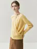 Frontera de la Moda~ Suéter de Cachemira con Cuello Cruzado Asimétrico para Mujer, Capa Base Pullover, Ropa de Punto de Lana Moderna y Encantadora