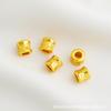 Color oro francés antiguo seis sílabas de la verdad cuentas de barril de agujero grande retro cuentas espaciadoras de transferencia material de cuerda accesorios de joyería DIY