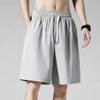 Fabricante de origen quinto pantalón hombre verano fino estilo Hong Kong holgado talla grande ropa exterior shorts grandes shorts deportivos de seda helada