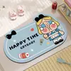 Alfombrilla Absorbente para Baño Crybaby para Uso en Casa, Alfombrilla Antideslizante de Secado Rápido de Tierra de Diatomeas para Inodoro, Entrada